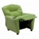 MFO Contemporary Avocado Microfiber Kids Recliner with Cup Holder