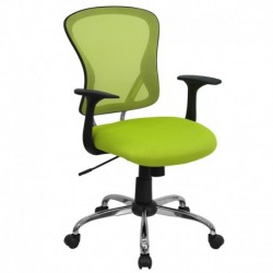 MFO Mid-Back Green Mesh Office Chair with Chrome Finished Base
