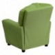MFO Contemporary Avocado Microfiber Kids Recliner with Cup Holder