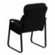 MFO Black Microfiber Executive Side Chair with Sled Base