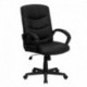 MFO Mid-Back Black Leather Office Chair