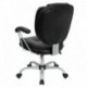 MFO Mid-Back Black Leather Task and Computer Chair