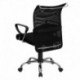 MFO Mid-Back Manager's Chair with Black Mesh Back and Padded Mesh Seat