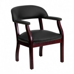 MFO Black Leather Conference Chair