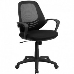 MFO Mid-Back Black Mesh Task Chair with Arms