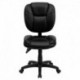 MFO Mid-Back Black Leather Multi-Functional Ergonomic Task Chair