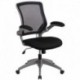 MFO Mid-Back Black Mesh Task Chair with Flip-Up Arms