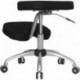 MFO Mobile Ergonomic Kneeling Chair in Black Fabric with Silver Powder Coated Frame