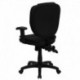 MFO Mid-Back Black Fabric Multi-Functional Ergonomic Task Chair with Arms