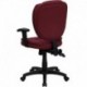 MFO Mid-Back Burgundy Fabric Multi-Functional Ergonomic Task Chair with Arms
