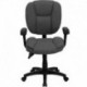 MFO Mid-Back Gray Fabric Multi-Functional Ergonomic Task Chair with Arms