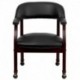 MFO Black Vinyl Luxurious Conference Chair with Casters