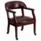 MFO Oxblood Vinyl Luxurious Conference Chair with Casters