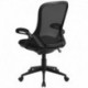 MFO High Back Executive Black Mesh Chair with Comfort Curved Back and Flip-Up Arms
