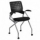 MFO Galaxy Mobile Nesting Chair with Arms and Black Fabric Seat