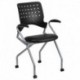MFO Galaxy Mobile Nesting Chair with Arms and Black Leather Seat