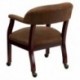 MFO Bomber Jacket Brown Luxurious Conference Chair with Casters