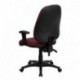 MFO High Back Burgundy Fabric Ergonomic Computer Chair with Height Adjustable Arms