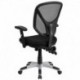 MFO Mid-Back Black Mesh Chair with Triple Paddle Control and Height Adjustable Arms