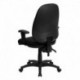 MFO High Back Black Fabric Ergonomic Computer Chair with Height Adjustable Arms