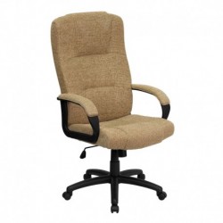MFO High Back Beige Fabric Executive Office Chair
