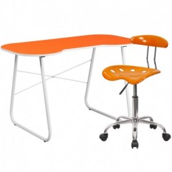 MFO Orange Computer Desk and Tractor Chair