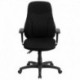 MFO High Back Black Fabric Multi-Functional Ergonomic Chair with Height Adjustable Arms