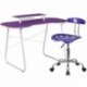 MFO Purple Computer Desk with Monitor Platform and Tractor Chair