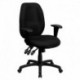 MFO High Back Black Fabric Multi-Functional Ergonomic Task Chair with Arms