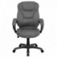 MFO High Back Gray Microfiber Upholstered Contemporary Office Chair