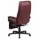 MFO High Back Burgundy Leather Executive Reclining Office Chair