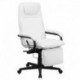 MFO High Back White Leather Executive Reclining Office Chair