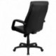 MFO High Back Black Leather Executive Office Chair with Memory Foam Padding