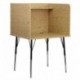 MFO Study Carrel with Adjustable Legs and Top Shelf in Oak Finish