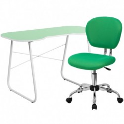 MFO Green Computer Desk and Mesh Chair