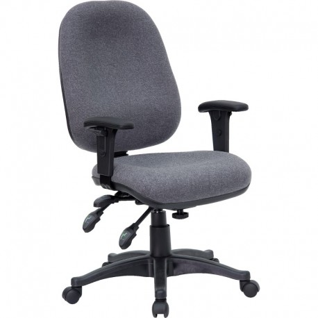 MFO Mid-Back Multi-Functional Gray Fabric Swivel Computer Chair