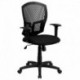 MFO Mid-Back Designer Back Task Chair with Padded Fabric Seat and Arms