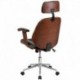 MFO High Back Black Leather Executive Wood Office Chair