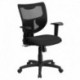 MFO Galaxy Mid-Back Designer Back Task Chair with Adjustable Height Arms and Padded Fabric Seat