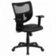 MFO Galaxy Mid-Back Designer Back Task Chair with Adjustable Height Arms and Padded Leather Seat
