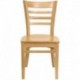 MFO Natural Wood Finished Ladder Back Wooden Restaurant Chair