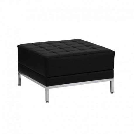 MFO Immaculate Collection Black Leather Ottoman