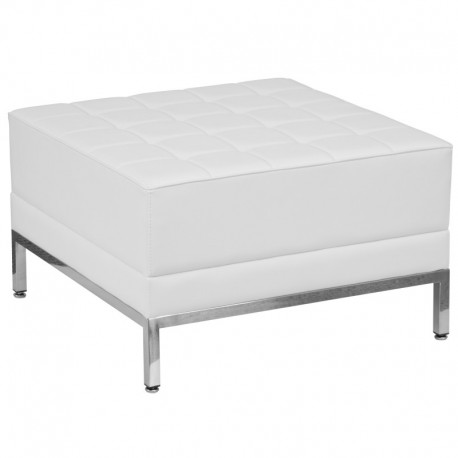 MFO Immaculate Collection White Leather Ottoman