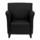 MFO Arc Collection Black Leather Reception Chair