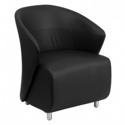 MFO Black Leather Reception Chair