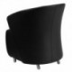 MFO Black Leather Reception Chair