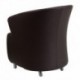 MFO Dark Brown Leather Reception Chair