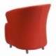 MFO Red Leather Reception Chair