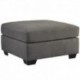 MFO Benchcraft Cozy Oversized Accent Ottoman in Charcoal Microfiber