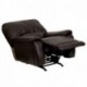 MFO Plush Brown Leather Lever Rocker Recliner